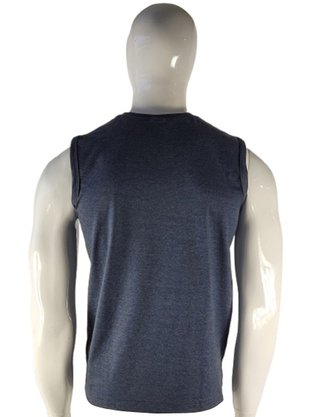 Regata Machão Masculina Adulto Detalhe Logomarca 507001 Vanton Mescla Preto