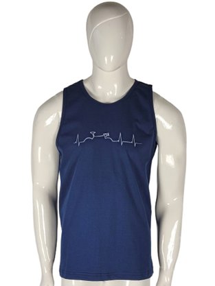 Regata Masculina Adulto Estampada 506007 Vanton Marinho