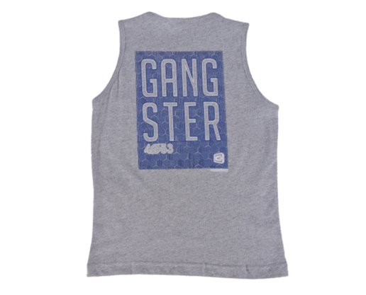 Regata Masculina Infantil Com Estampa 74.06.0084 Gangster Cinza