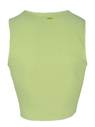 Regata Cropped Canelada Feminina Adulto 123222008 Over Verde