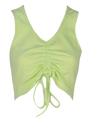 Regata Cropped Canelada Feminina Adulto 123222008 Over Verde