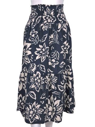 Saia Midi em Viscose Feminina Adulto 1.703421 Lecimar Marinho