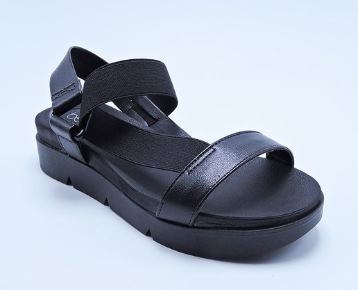 Sandália Feminina Adulto Flat 8387.505 Beira Rio Preto e Preto