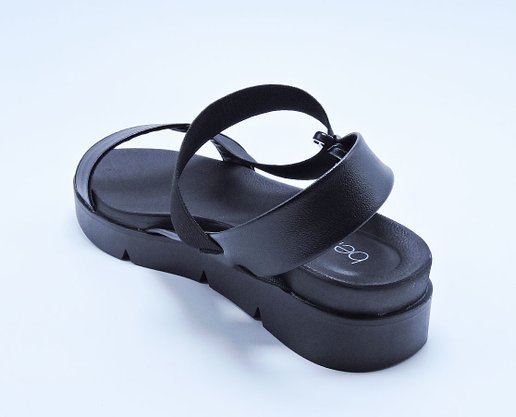 Sandália Feminina Adulto Flat 8387.505 Beira Rio Preto e Preto