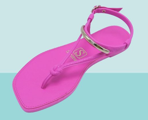 Sandália Rasteira Feminina Adulto 1502-020-232 Santinelli Pink