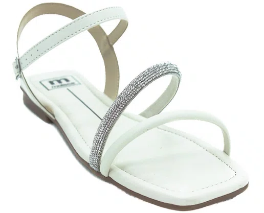 Sandalia Feminina Napa Valencia 5462.138 Moleca Branco Off