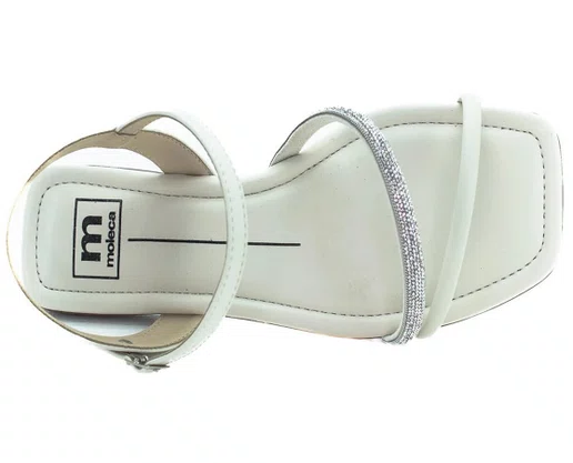 Sandalia Feminina Napa Valencia 5462.138 Moleca Branco Off