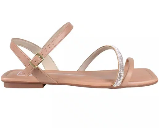 Sandalia Feminina Napa Valencia 5462.138 Moleca Nude e Branco Off