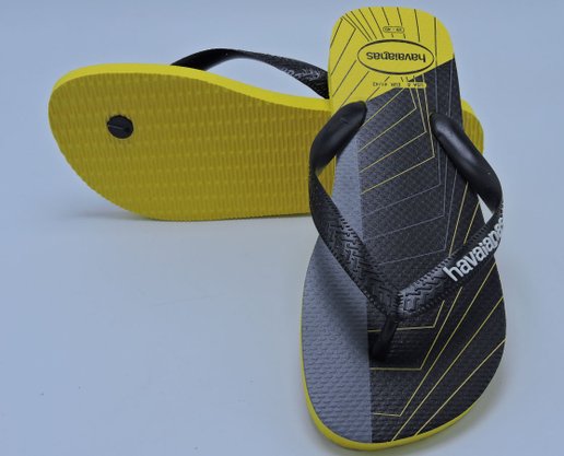 Chinelo Masculino Adulto Trend Havaianas Amarelo E Preto