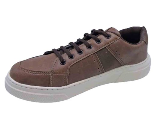 Sapatênis Calce Fácil Masculino Adulto 9116 Confort Way Caramelo