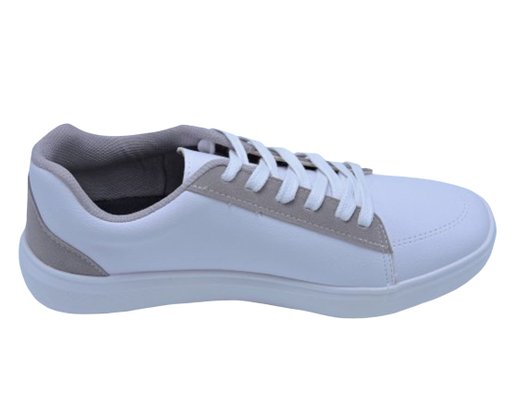 Sapatênis Masculino Adulto Em Napa 2274.107 BRSport Branco e Cinza