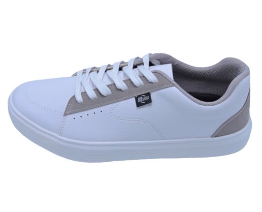 Sapatênis Masculino Adulto Em Napa 2274.107 BRSport Branco e Cinza