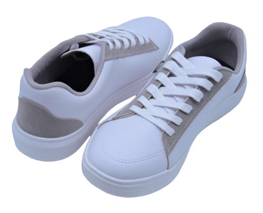 Sapatênis Masculino Adulto Em Napa 2274.107 BRSport Branco e Cinza