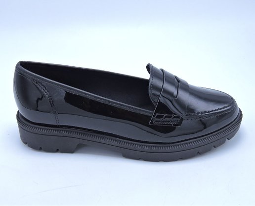 Sapato Mocassim Casual Feminino Adulto Verniz Premium 4283.115 Beira Rio Preto