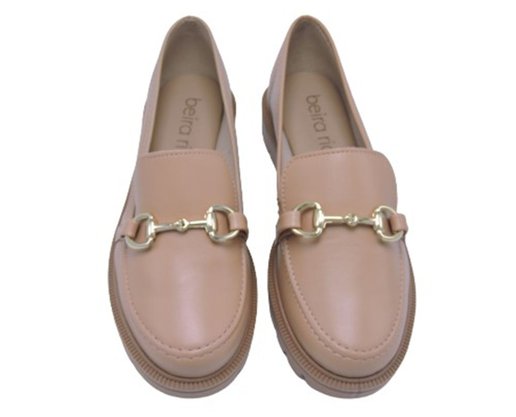 Sapato Mocassim Feminino Adulto Bridão De Metal 4283.104 Beira Rio Nude