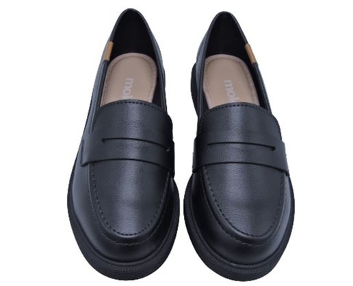 Sapato Mocassim Feminino Adulto Napa Turim 5666.105 Moleca Preto