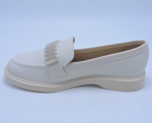 Sapato Mocassim Feminino Adulto Napa Turim 5666.106 Moleca Branco Off