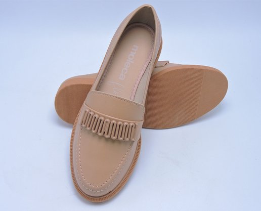 Sapato Mocassim Feminino Adulto Napa Turim 5666.106 Moleca Nude