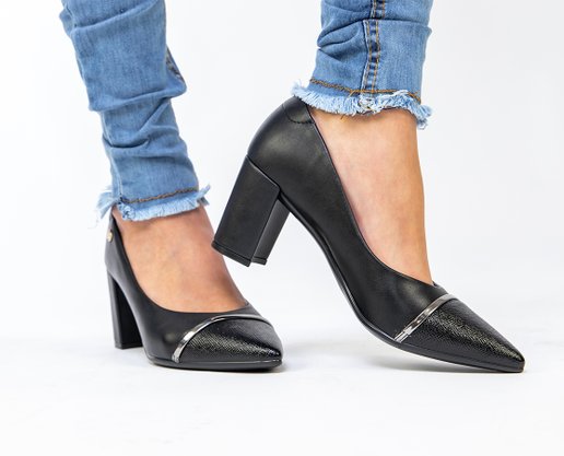 Sapato Scarpin Feminino Adulto 1478-003-221 Santinelli Preto