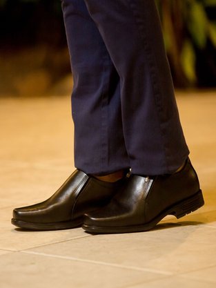 Sapato Social De Couro Masculino  Anilina 124772 Pegada Preto