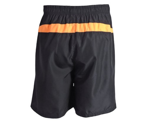 Shorts Masculino Adulto Detalhe Recorte SDM 101 Blue Tech Preto e Laranja