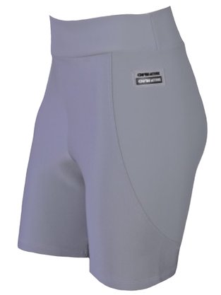 Shorts Básico Feminino Adulto Detalhe Recorte 1000111320 Enfim Cinza