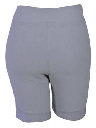 Shorts Básico Feminino Adulto Detalhe Recorte 1000111320 Enfim Cinza