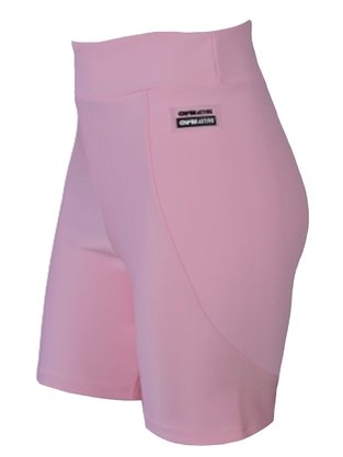 Shorts Básico Feminino Adulto Detalhe Recorte 1000111320 Enfim Rosa