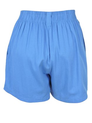 Shorts Em Viscolinho Feminino Adulto 1.703368 Lecimar Azul Porcelana