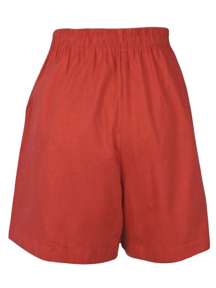 Shorts Em Viscolinho Pequiá Feminino Adulto 1.703416 Lecimar Coral