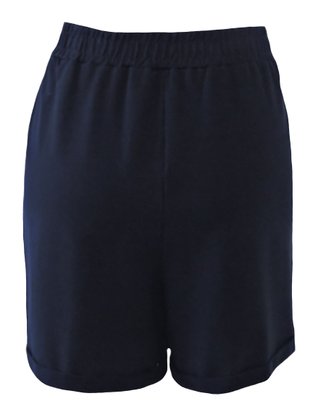 Shorts Feminino Adulto Detalhe Dobra V513M Vila Flor Preto