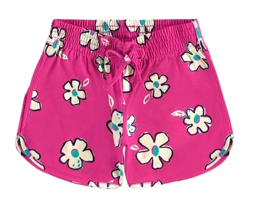 Shorts Feminino Infantil 4/8 1000132997 Malwee Rosa