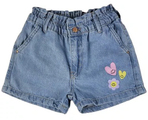 Shorts Jeans Feminino Infanti 4/8 6054 Maliinha Jeans Claro