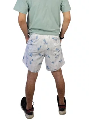 Shorts Masculino De Microfibra Estampado 68.10.0626 Gangster Branco