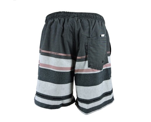 Shorts Masculino Adulto Microfibra Com Bolso Detalhe Listras 68.10.0124 Gangster Grafite