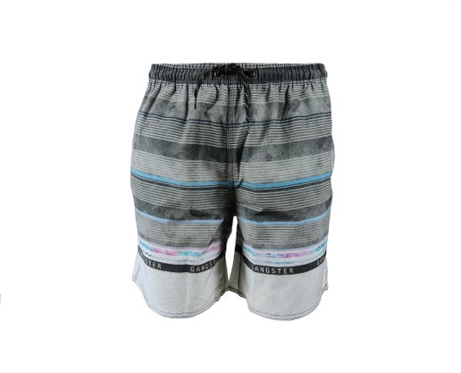 Shorts Masculino Adulto Microfibra Detalhe Listras 68.10.0135 Gangster Cinza
