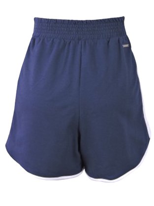Shorts Runner Feminino Adulto Moletinho 1000109866 Enfim Marinho e Branco