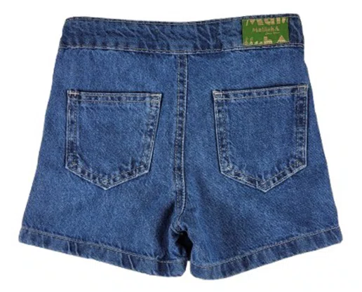 Shorts Saia Jeans Bebê 1/3  6044 Maliinha Jeans Médio