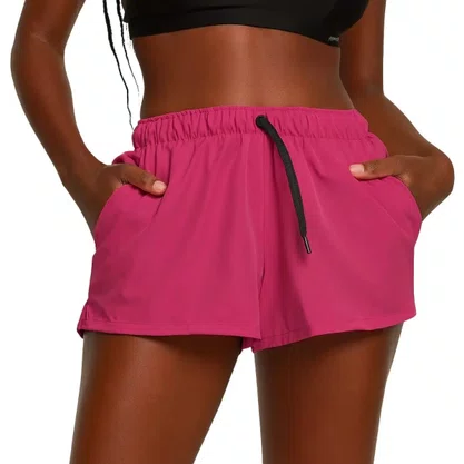 Shorts Fitness Feminino Adulto 30045 Selene Rosa Escuro