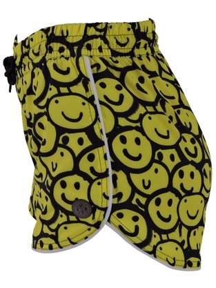 Shorts Tactel Feminino Adulto Estampa Smiles 31637 Vanton Amarelo