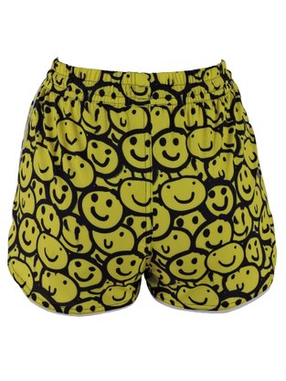 Shorts Tactel Feminino Adulto Estampa Smiles 31637 Vanton Amarelo