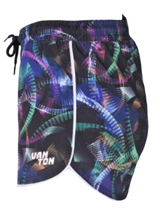 Shorts Tactel Feminino Estampado 332058 Vanton Preto