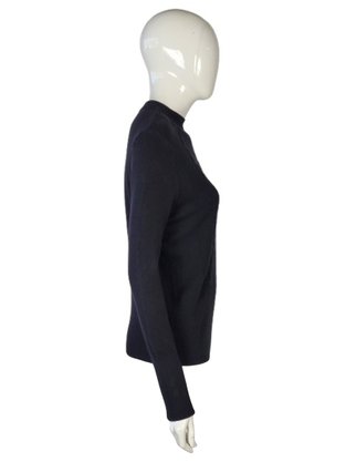 Suéter Feminino Adulto Tricot Gola Careca 87.09.0309 Mosaico Preto