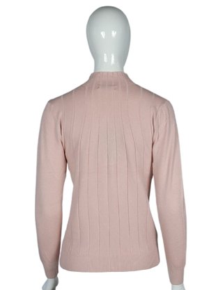 Suéter Feminino Gola Alta Modal trabalhado 2452 Dunialin Rose