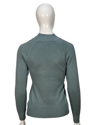 Suéter Feminino Gola Média Trabalhado  S00825 Dunialin Verde