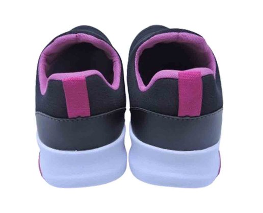 Tênis Calce Fácil Feminino Juvenil G-274 Gibizinho Preto E Pink