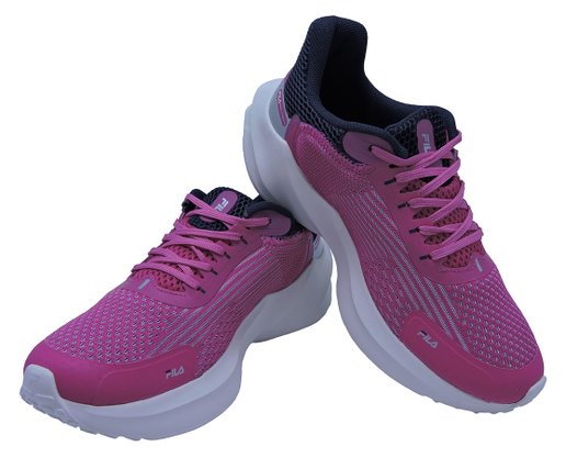 Tênis Feminino Adulto Action F02R049 Fila Rosa , Marinho e Prata