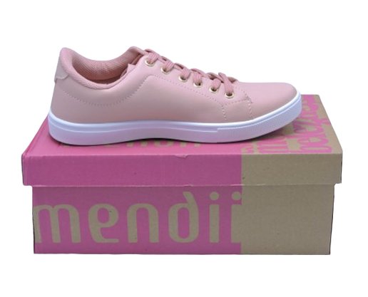 Tênis Feminino Adulto Casual MD52 Mendii Nude e Branco