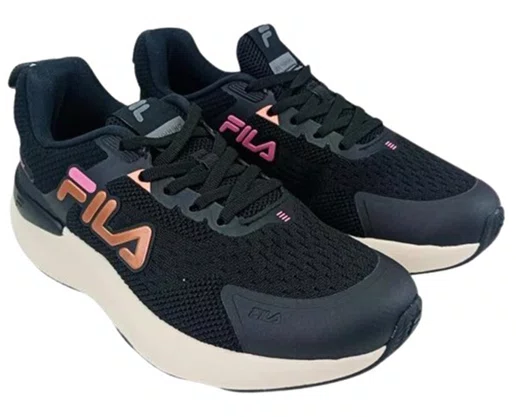 Tênis Feminino Adulto Improve F02R00153 Fila Preto/Cobre e Rosa Claro