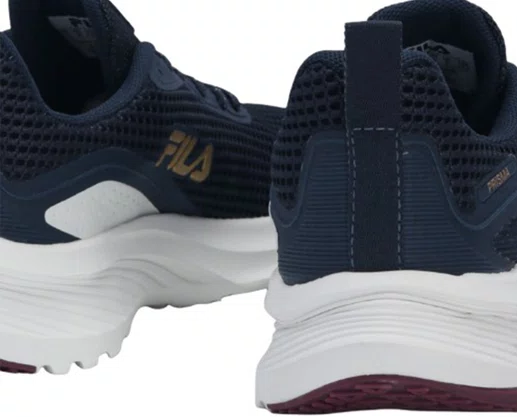 Tênis Feminino Adulto Prisma F02R00141 Fila Marinho/Borgonha e Dourado